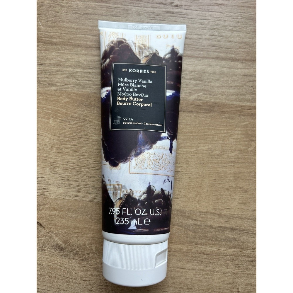 Korres Body Butter Mulberry Vanilla Lotion - Nourishing Skincare 7.95 fl oz Tube